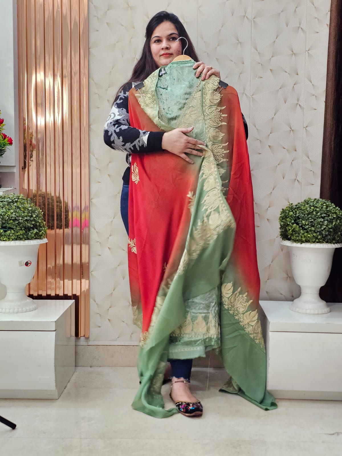 Velvet Collection With Chinon Dupatta -4