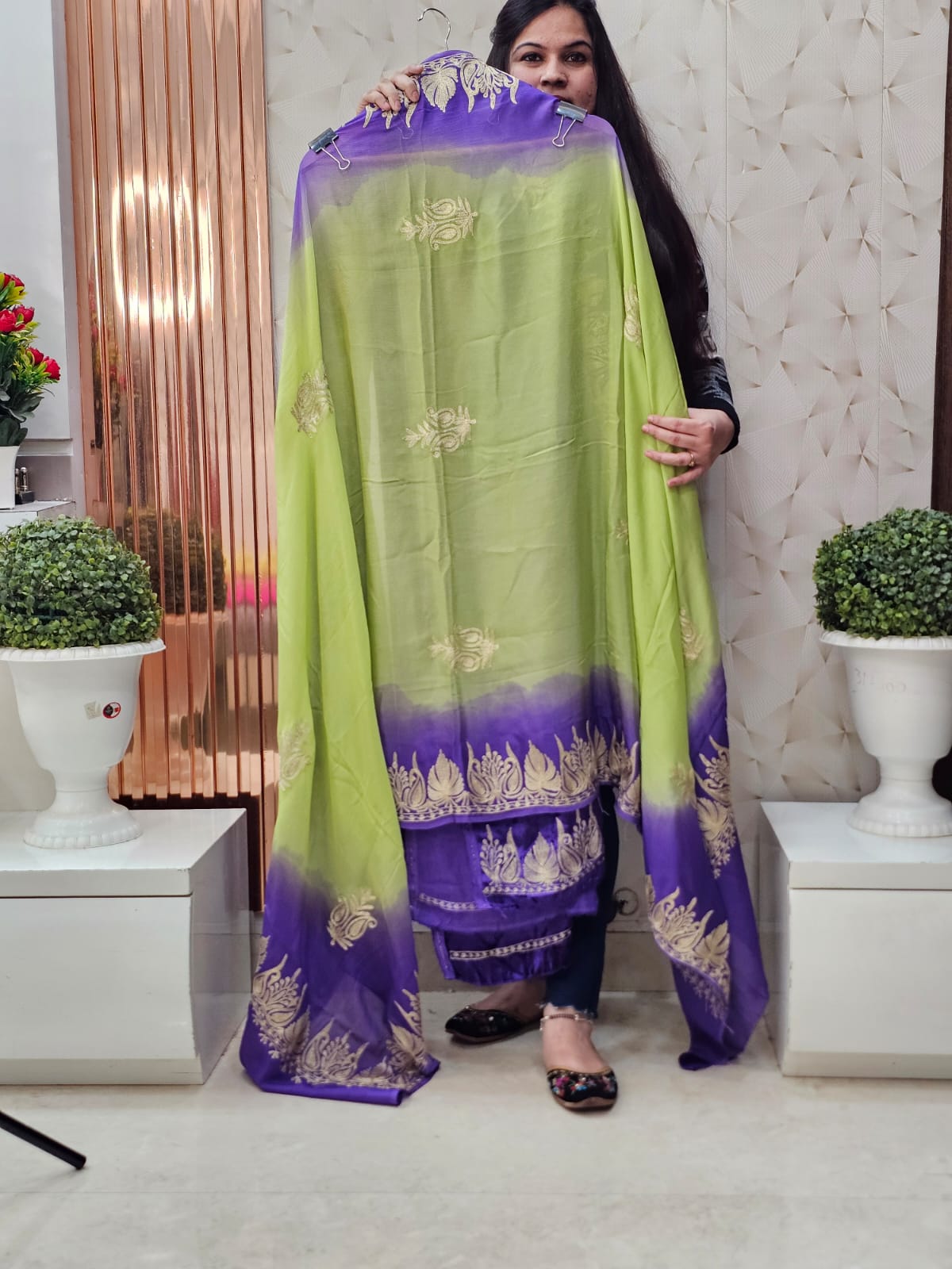 Velvet Collection With Chinon Dupatta -7