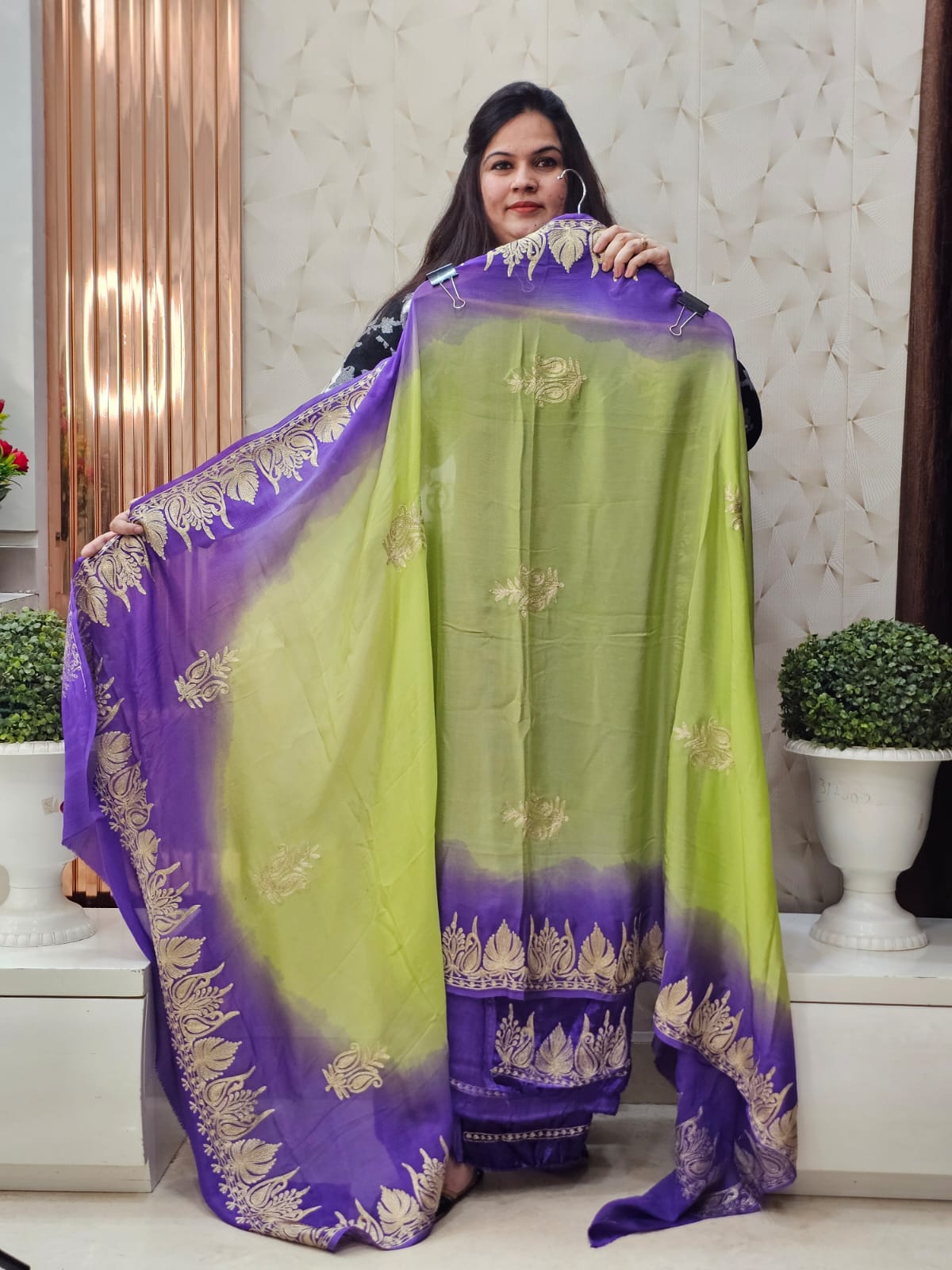 Velvet Collection With Chinon Dupatta -8